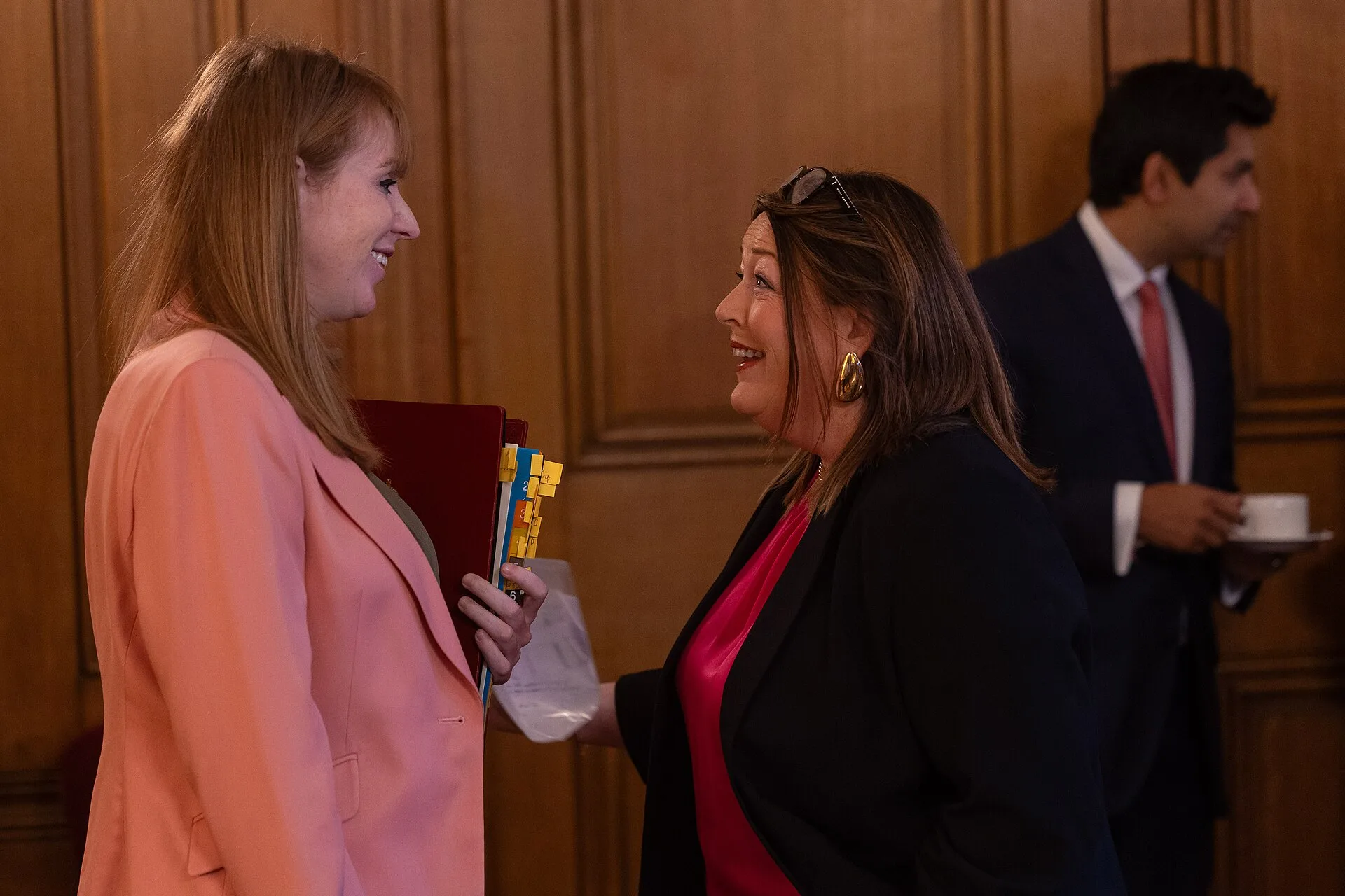 The Deputy Prime Minister Angela Rayner, together with Secretary of State for Business and Trade Jonathan Reynolds, hold a Make Work Pay Business Breakfast meeting with business leaders in 10 Downing Street